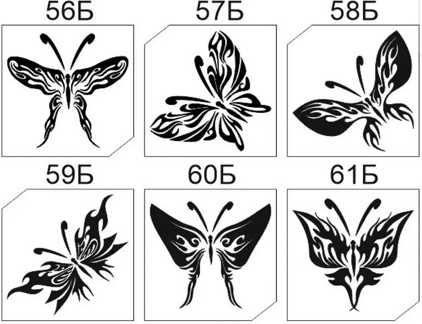 ວິທີການເຮັດ butterflies ເຈ້ຍຢູ່ເທິງກໍາແພງເຮັດມັນດ້ວຍຕົນເອງ: ຄໍາແນະນໍາແລະ stencils 10208_42