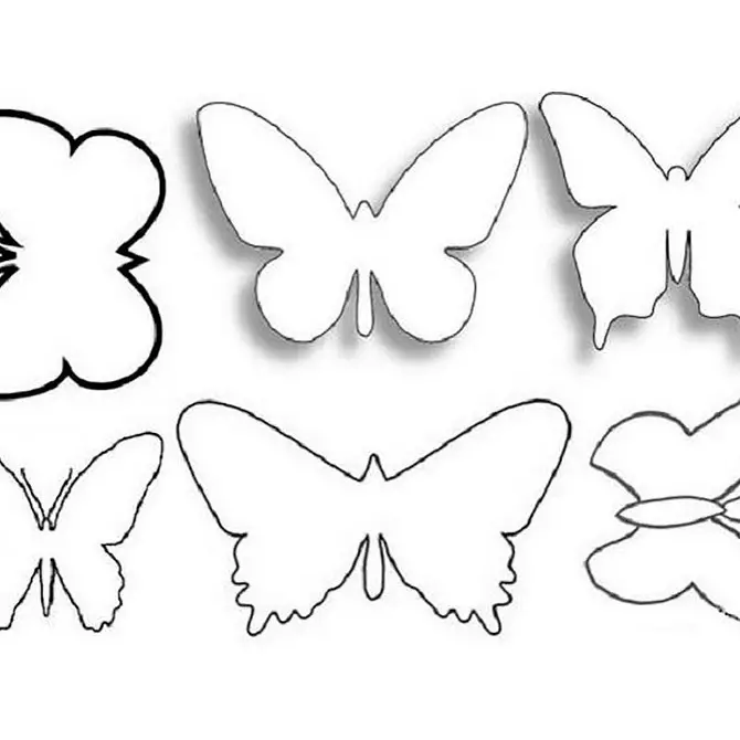 壁に紙の蝶を作る方法それを自分でやる：指示とステンシル 10208_44