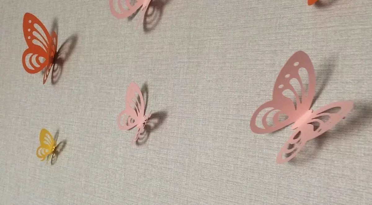 Kako napraviti papirnate leptire na zidu učiniti sami: upute i šablone 10208_47