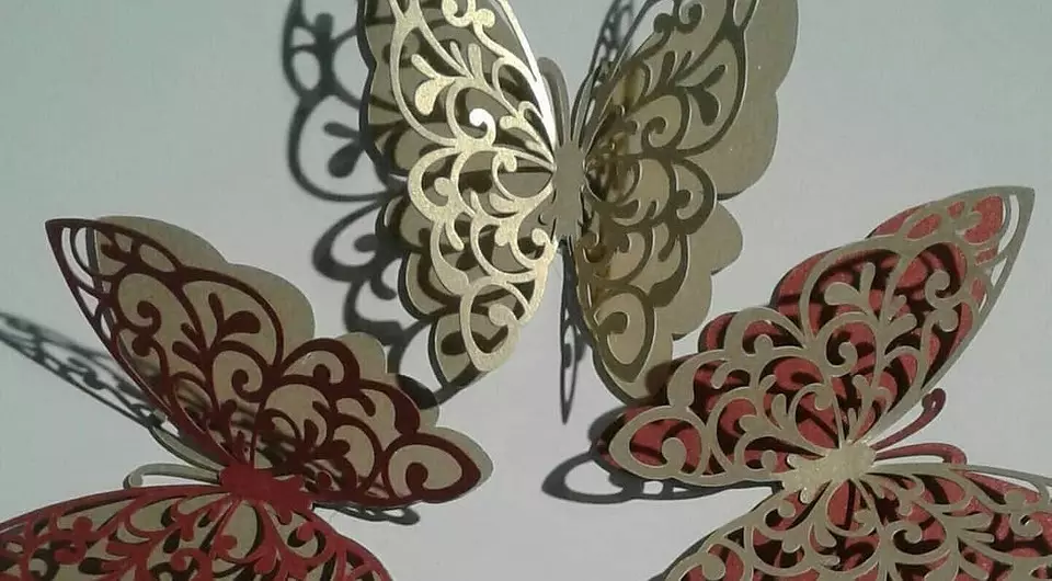 Πώς να κάνετε πεταλούδες χαρτιού στον τοίχο Κάντε το μόνοι σας: Οδηγίες και στένσιλ 10208_51