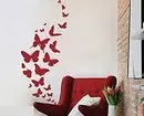 Comment faire des papillons de papier sur le mur le faire vous-même: instructions et pochoirs 10208_8