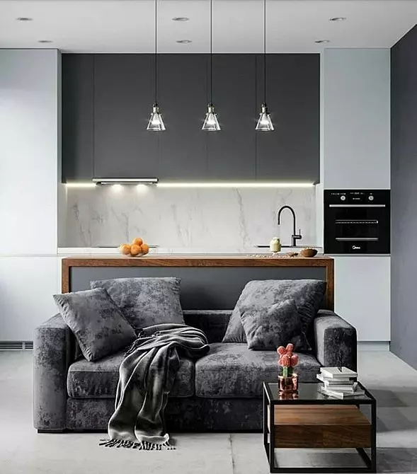 Kjøkkenlysekroner i moderne stil: 100 + bilder av de beste modellene og tipsene for å velge 10228_189