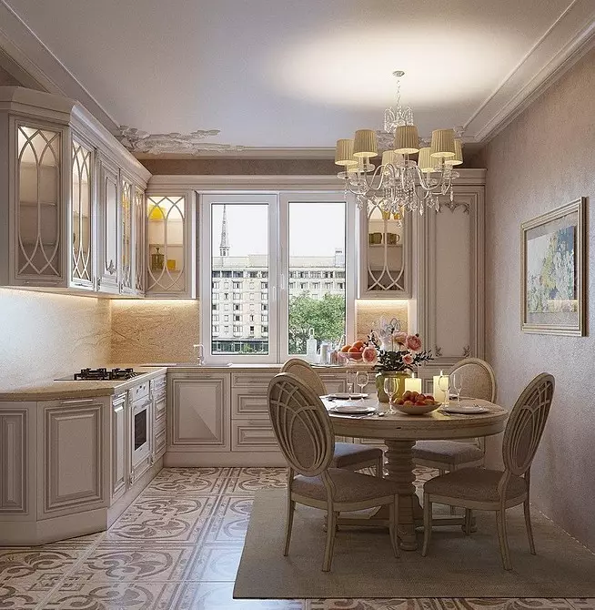 Plester Venetian: 100 foto ing interior apartemen lan pilihan desain kanggo ruangan sing beda 10238_100