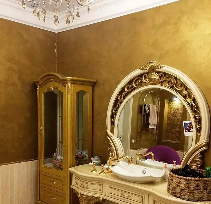 Tencuiala venețiană: 100 de fotografii în interiorul apartamentelor și opțiunilor de proiectare pentru camere diferite 10238_136