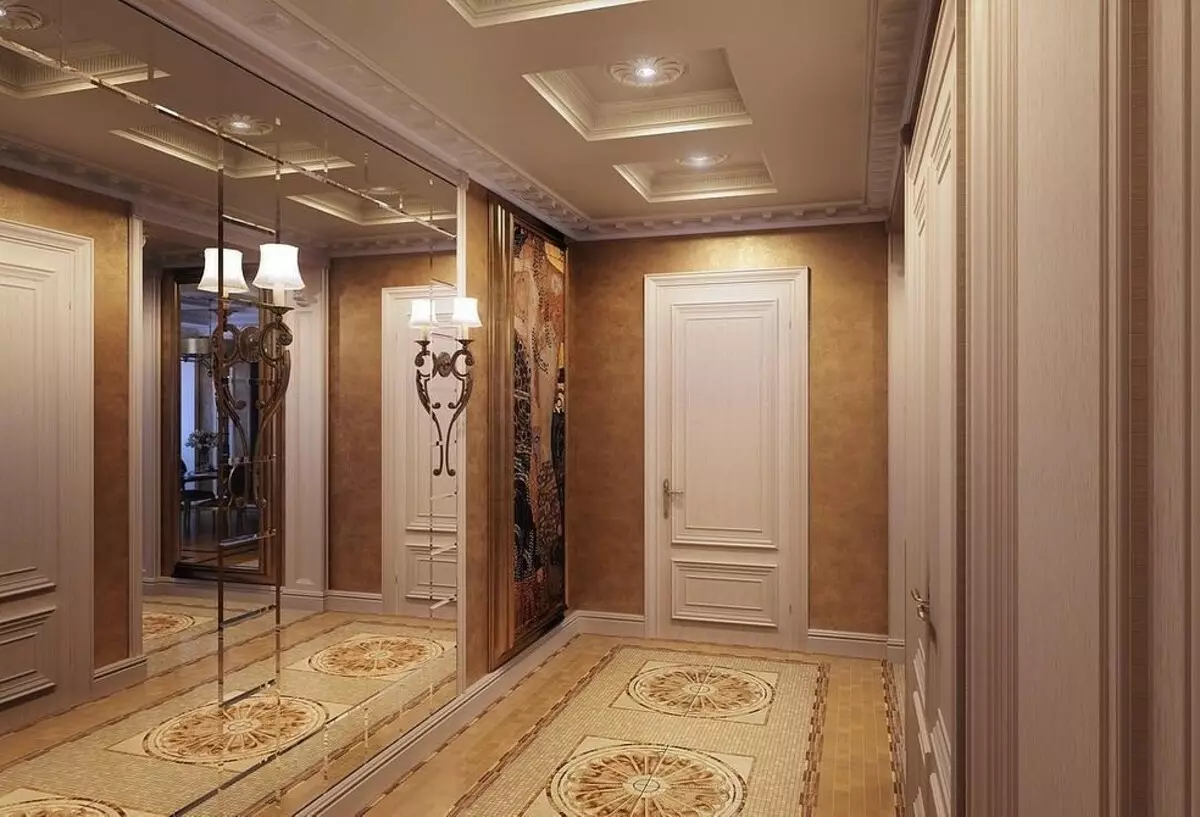 Plester Venetian: 100 foto ing interior apartemen lan pilihan desain kanggo ruangan sing beda 10238_195