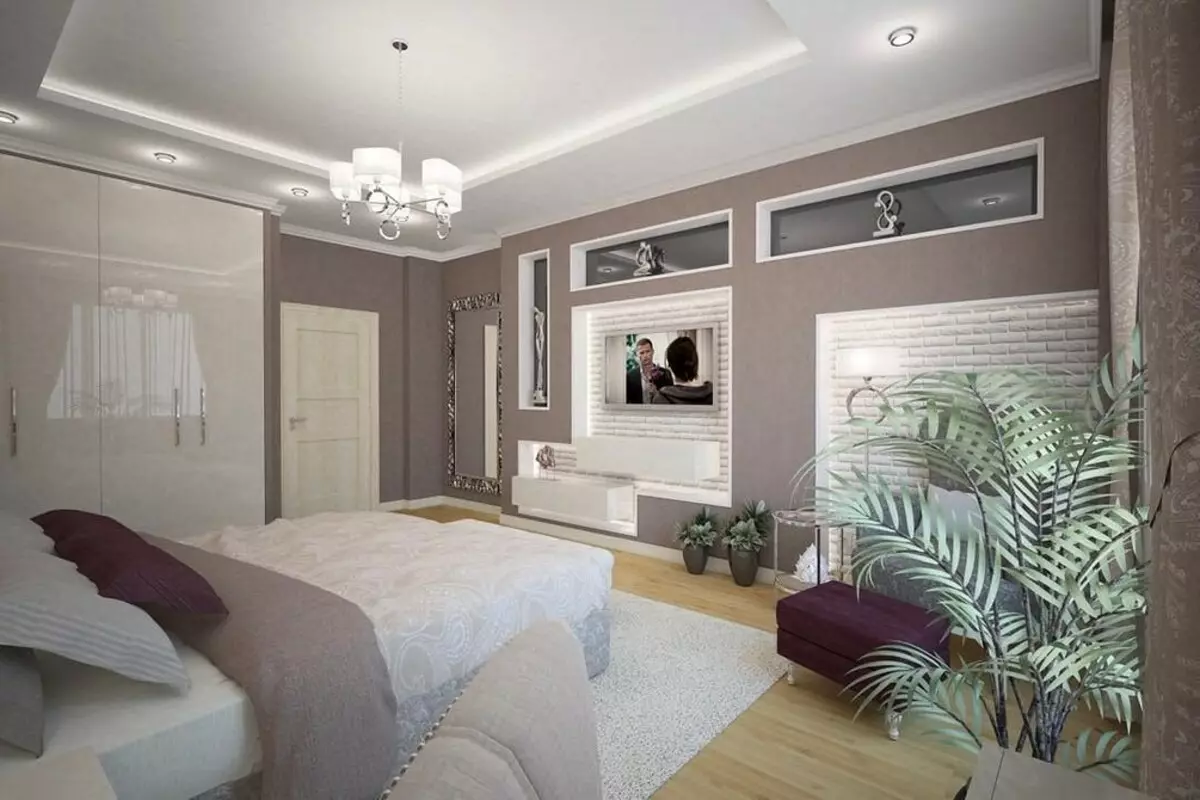 Plester Venesia: 100 foto di interior apartemen dan opsi desain untuk kamar yang berbeda 10238_30