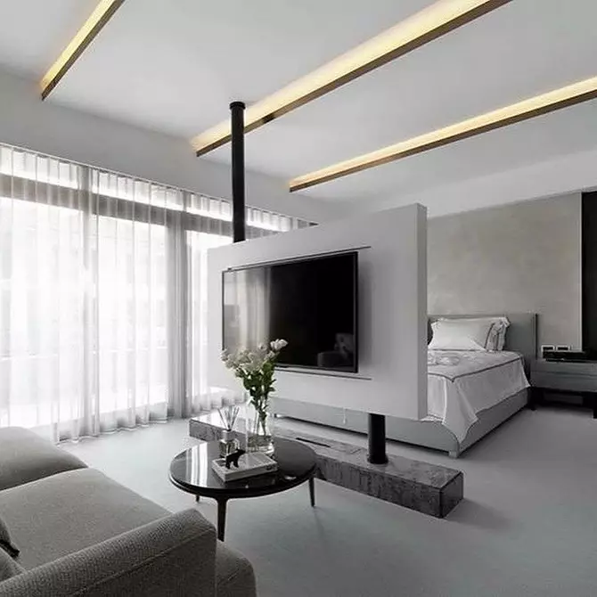 Plester Venetian: 100 foto ing interior apartemen lan pilihan desain kanggo ruangan sing beda 10238_76