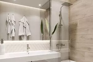Panelet e banjës plastike: 60 zgjidhje foto dhe 6 ide të mira të dizajnit 10241_1