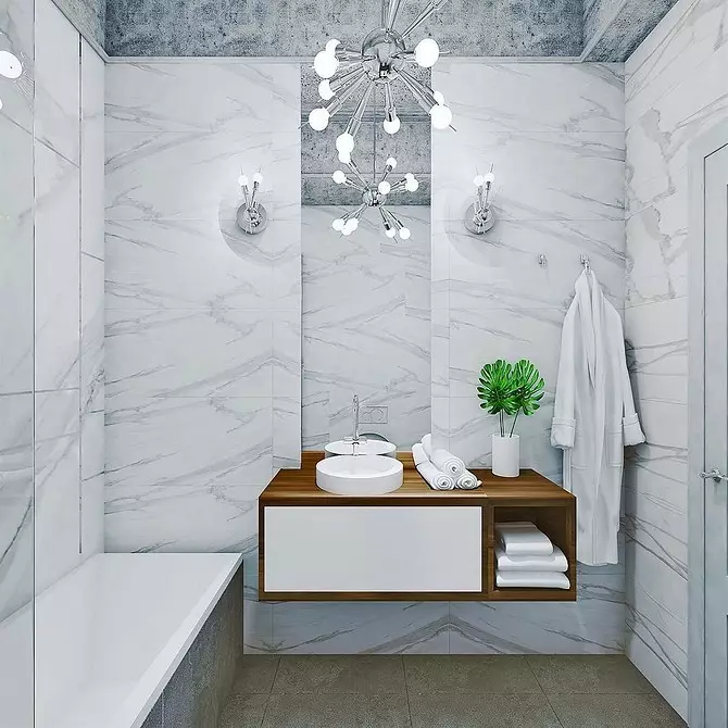 Tấm phòng tắm bằng nhựa: 60 giải pháp ảnh và 6 ý tưởng thiết kế tốt nhất 10241_21