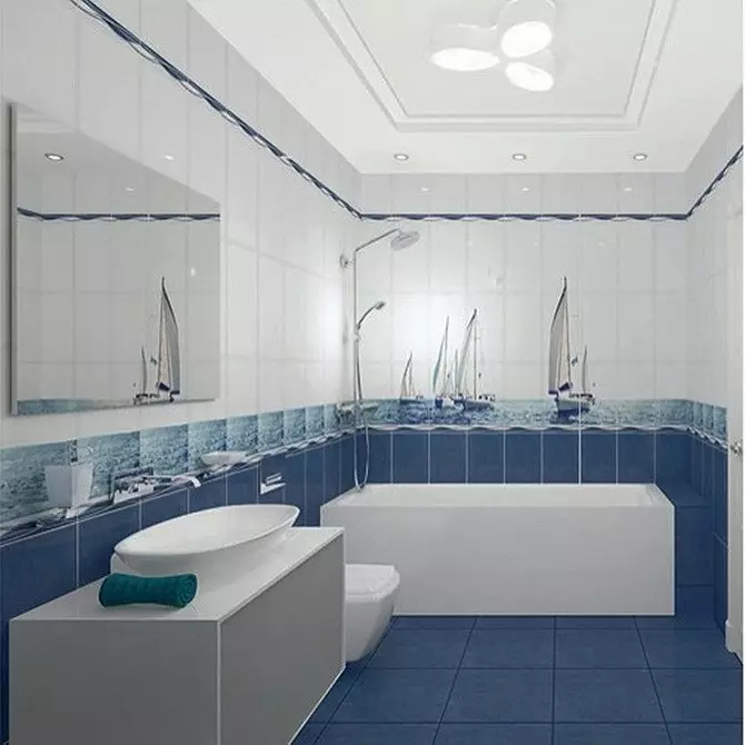 Tấm phòng tắm bằng nhựa: 60 giải pháp ảnh và 6 ý tưởng thiết kế tốt nhất 10241_61