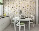 Como combinar papel de parede na cozinha: opções de design e 50 exemplos com fotos 10276_53