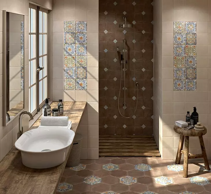 4 most popular types of layouts of tiles in the bathroom: how and when to use them? 10282_13