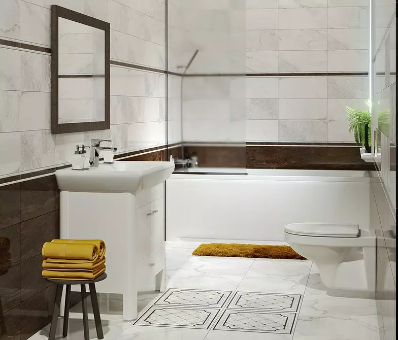 4 most popular types of layouts of tiles in the bathroom: how and when to use them? 10282_14