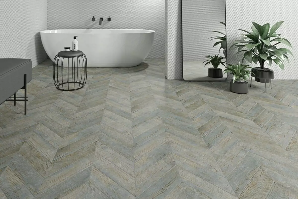 4 most popular types of layouts of tiles in the bathroom: how and when to use them? 10282_3