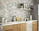 Dapo Tile Cachik lori idana katchen: Awọn ofin Aso ati awọn imọran apẹrẹ Imọlẹ 10291_79