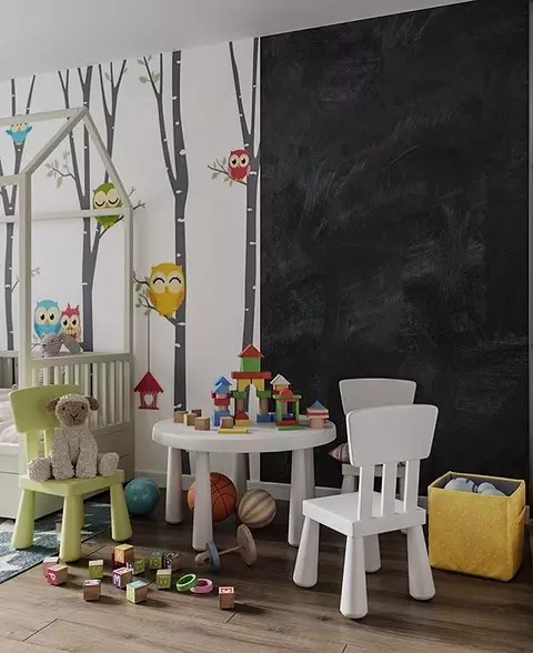 Rõhu seina lasteaias: 12 disaini ideed, mida hindate ja teie laps 10330_14