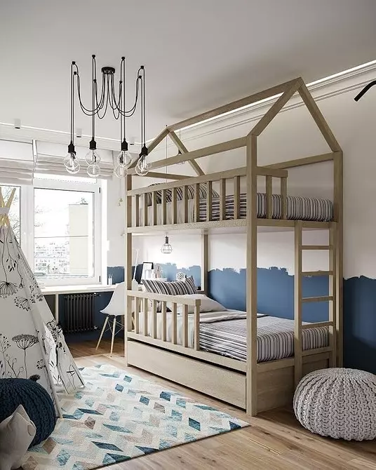 子供用二段ベッド：基本タイプ、選択ヒント、写真と20オプション 10421_4