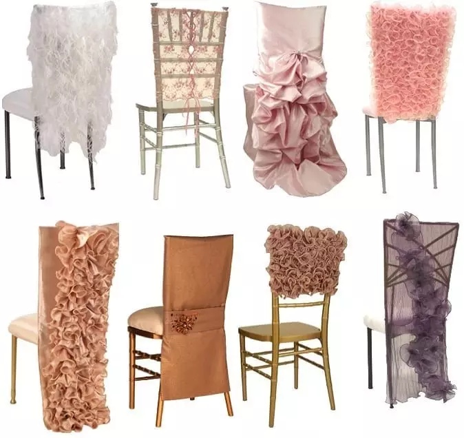 Prípad na stoličke s vlastnými rukami: Vyberte si materiál, drviny a šiť 10453_112