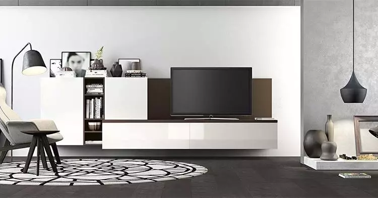 Muren onder een tv in een moderne stijl: kies het beste model voor het interieur 10461_102