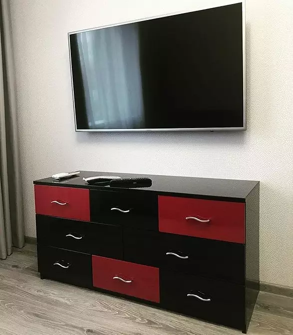 Modern bir tarzda bir TV altındaki duvarlar: İç için en iyi modeli seçin 10461_39