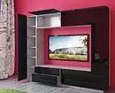 Zidovi ispod televizora u modernom stilu: Odaberite najbolji model za unutrašnjost 10461_95