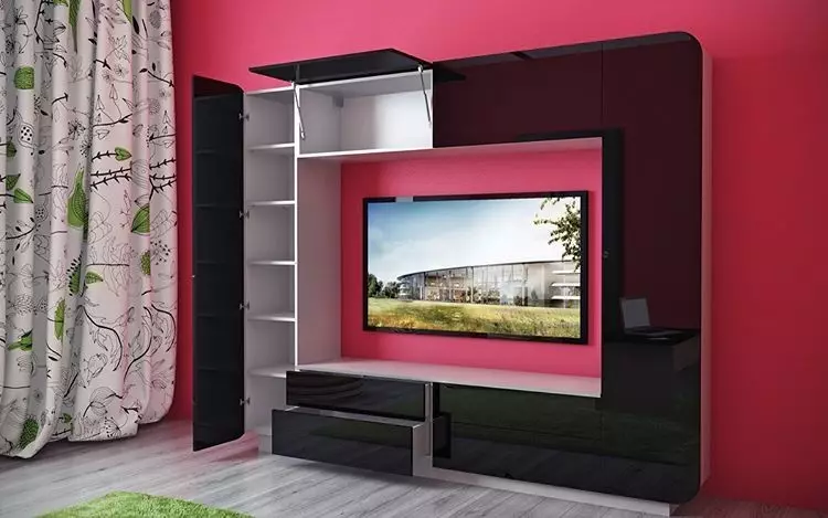 Walls under a TV in a modern style: choose the best model for the interior 10461_97