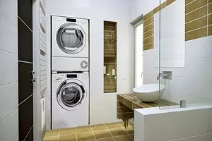 Tørring i henhold til reglerne: Hvorfor har du brug for en tørre maskine og hvordan man placerer det i et lille badeværelse? 10473_1