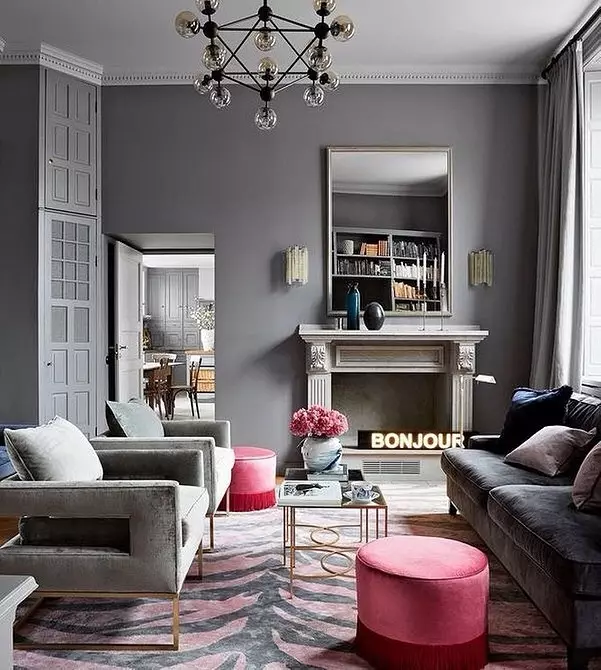 Pink color in the interior: 10 gentle and bright combinations, as well as useful tips 10542_99