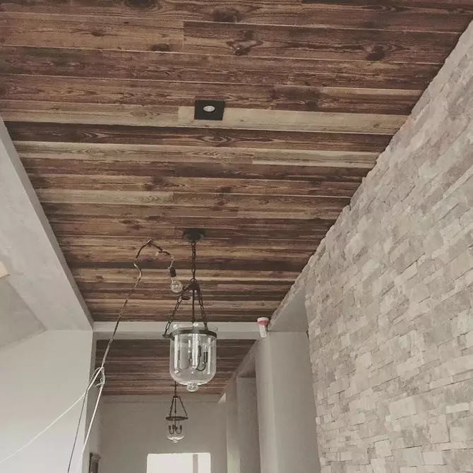 Wooden ceiling in the apartment: what to do it and how to install yourself 10566_37