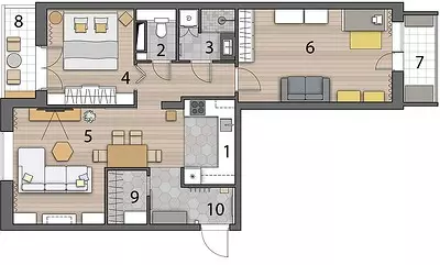 Küche anstelle des Korridors: Original Wohnung in New Moskau 10567_47