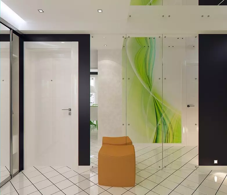 Fali dekorációs lehetőségek a folyosón: 10 legjobb anyag és tervezési jellemzők 10576_153