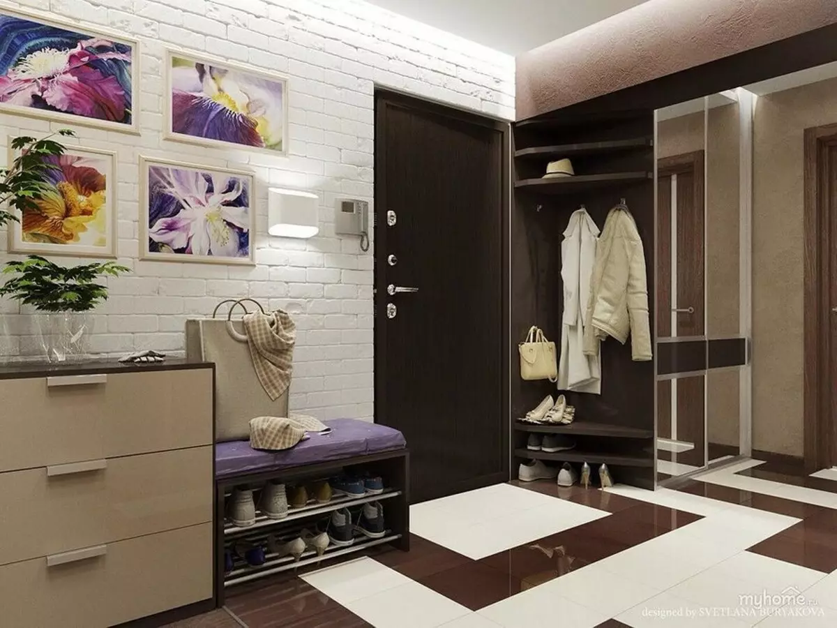 Επιλογές διακόσμησης τοίχων στο διάδρομο: 10 καλύτερα υλικά και χαρακτηριστικά σχεδιασμού 10576_155