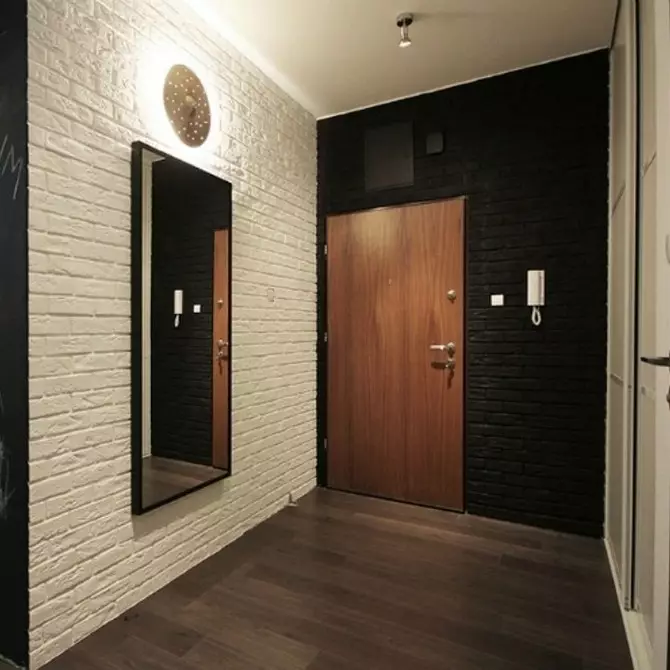 Опции за декорация на стените в коридора: 10 най-добри материали и дизайнерски функции 10576_55