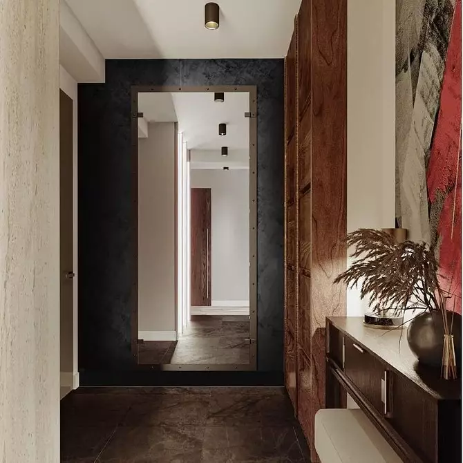 Opcije dekoracije zida u hodniku: 10 najboljih materijala i dizajn značajke 10576_86