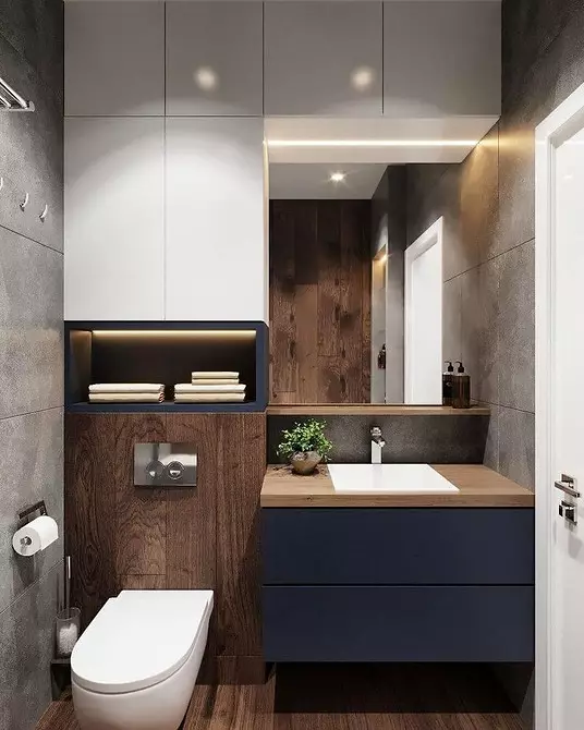 How to zonit combined bathroom: 6 stylish and practical ideas 10611_24