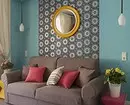 Jak zajistit akcentovou zeď v obývacím pokoji: 8 čerstvých nápadů a 17 světlé příklady 10613_3