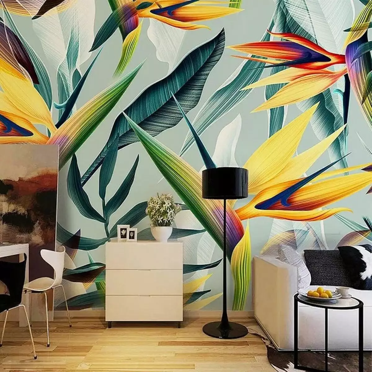 Com organitzar una paret d'accent a la sala d'estar: 8 idees fresques i 17 exemples brillants 10613_6