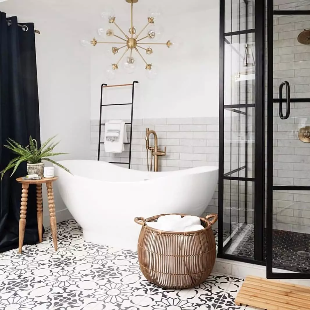 Stílusos fürdőszoba modern stílusban: fotó, ötlet