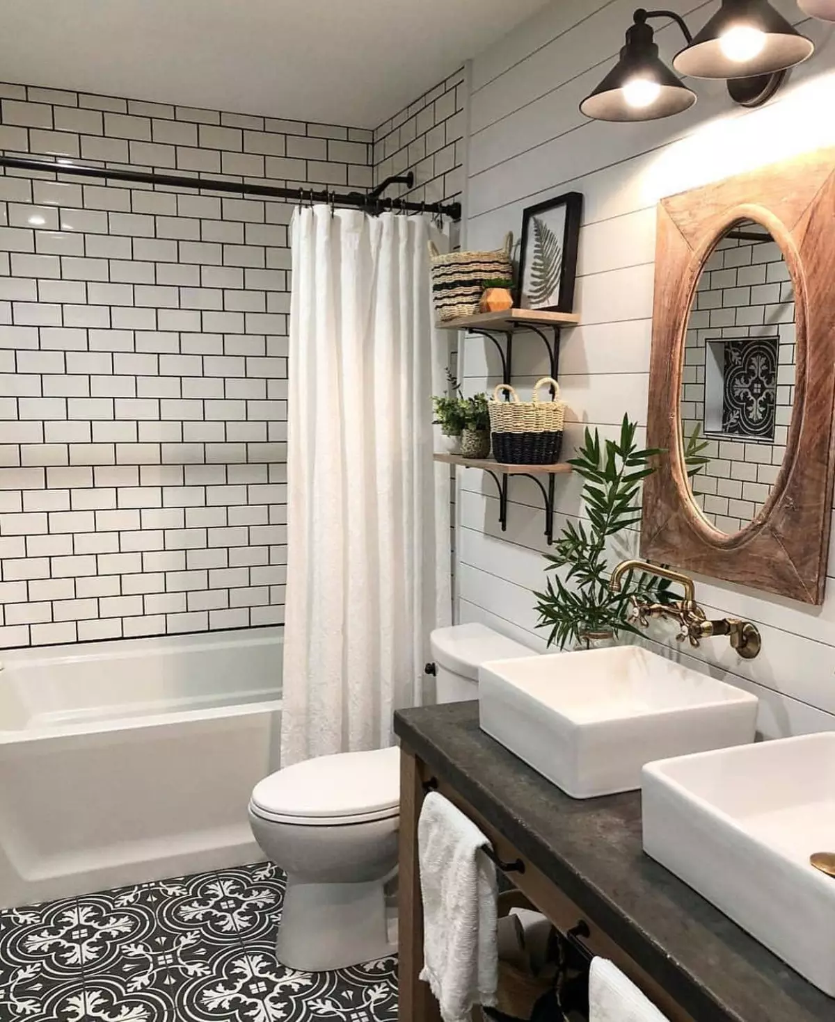 Snyggt badrum i modern stil: foto, design, inredning