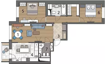 To-roms leilighet for ektefeller i ånden av enkle moderne klassikere 10641_27