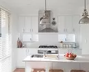 Dapur putih dalam gaya moden: 11 Contoh reka bentuk yang anda akan memikat 10649_10