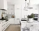 Dapur putih dalam gaya moden: 11 Contoh reka bentuk yang anda akan memikat 10649_9