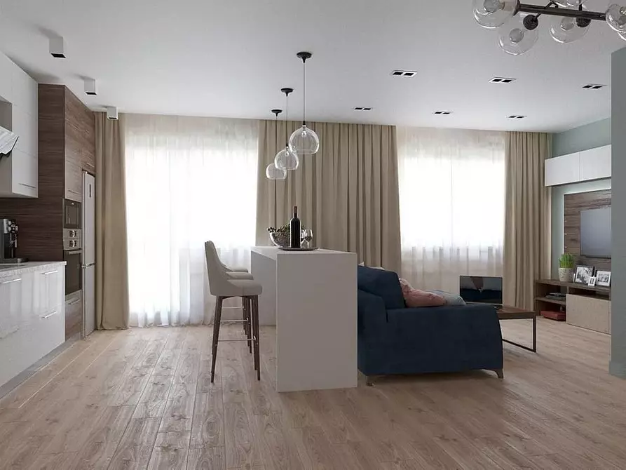 Bucătărie combinată cu living: 10 idei elegante de design și modalități de a le repeta 10662_24