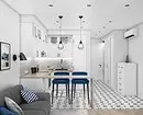 رہنے کے کمرے کے ساتھ مل کر باورچی خانے: 10 سجیلا ڈیزائن خیالات اور ان کو دوبارہ کرنے کے طریقے 10662_5