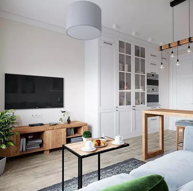 Cucina combinata con soggiorno: 10 idee di design elegante e modi per ripeterli 10662_8