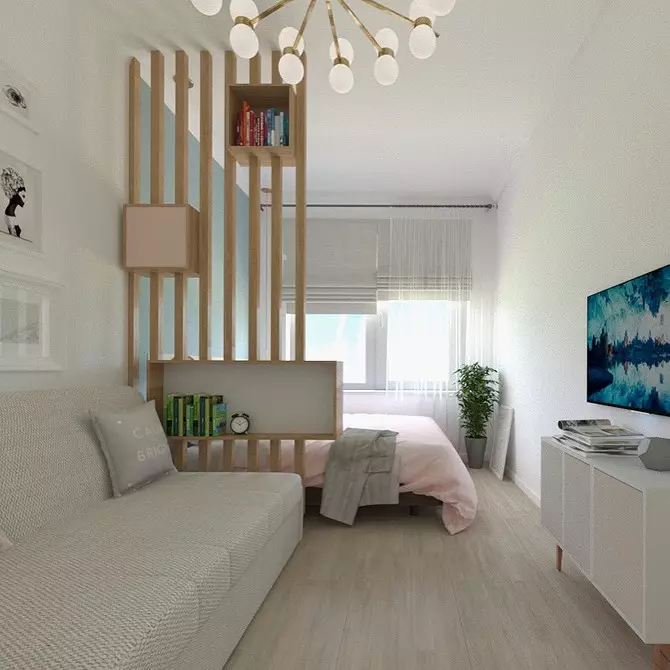 Design von Ein-Zimmer-Wohnung 40 m²: 6 Sowjets für die Organisation von Weltraum 10673_12