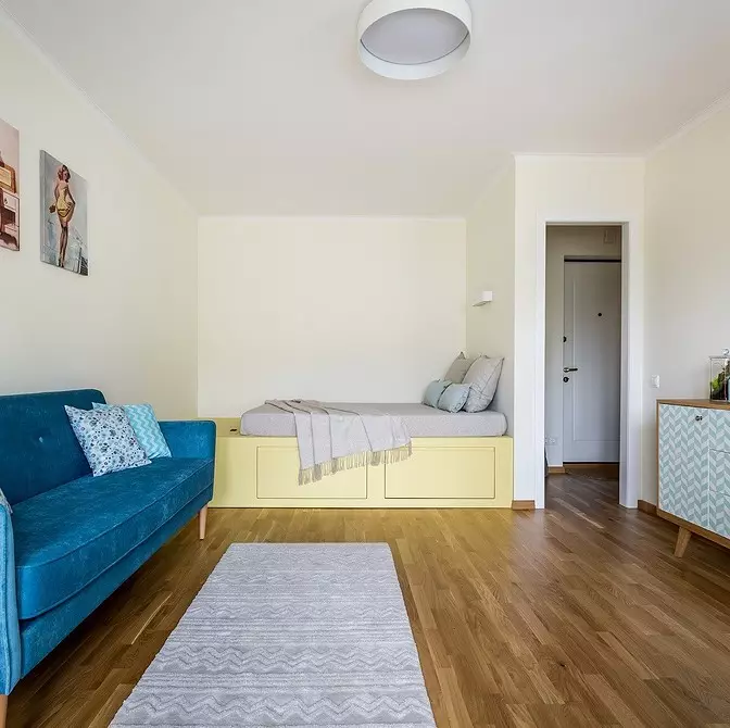 Deseño de apartamento de unha habitación 40 m²: 6 soviéticos para a organización do espazo 10673_17