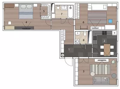 Treshka i skandinavisk stil for familie med barn 10686_14