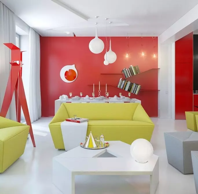 Red in the design of the apartment: 11 Soviets on a combination and 40 examples of use 10705_17
