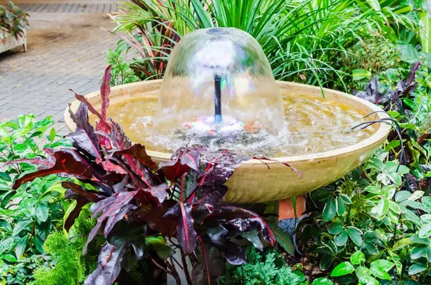 How to make a garden fountain for giving with your own hands: Simple instruction and 15 examples with photos 10721_5